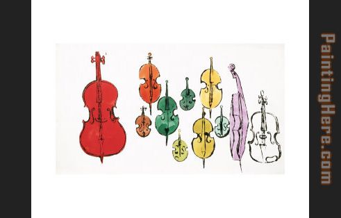 Eleven String Instruments painting - Andy Warhol Eleven String Instruments art painting